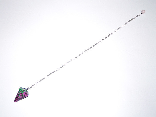 ★ルビーインゾイサイト★ペンデュラム★ヒーリングアイテム★ダウジング★天然石ゾイサイトルビー＆ローズクォーツ★