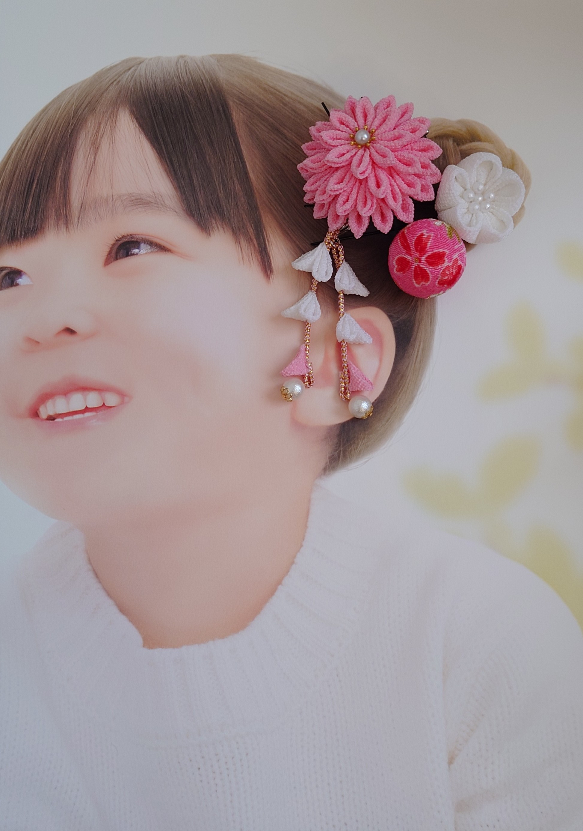 七五三髪飾り つまみ細工  髪飾り ダリア  七五三 和装 着物