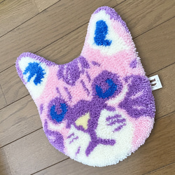 ★Nyan 地毯（迷你）★ 貓形毛絨地毯墊 可以騎在上面，也可以裝飾它♪♪ 第2張的照片