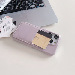 iPhone ケース カード収納 おしゃれ iPhone15 iPhone15Pro レザー 背面収納 全機種対 3枚目の画像