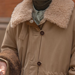 冬の暖かいダウンコート  ファー襟 9枚目の画像