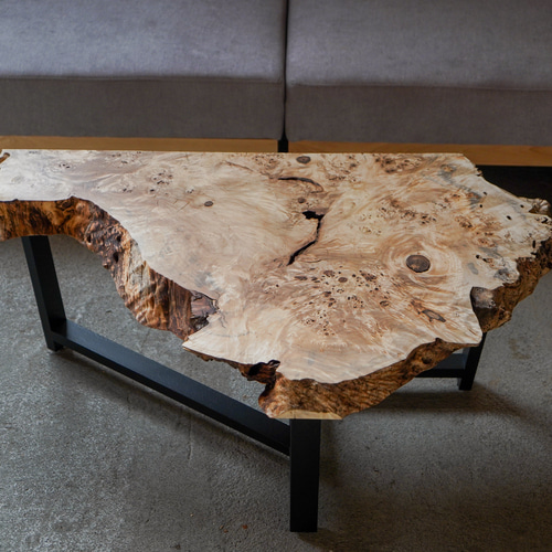 【早い者勝ち！SALE！】一枚板テーブル　ポプラ　ローテーブル　センターテーブル ポプラの一枚板 ローテーブル リビングテーブル ローテーブル