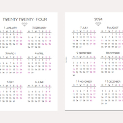 【A5】2024 イヤリー＆マンスリーバンドル　Ver.3　手帳リフィル 4枚目の画像