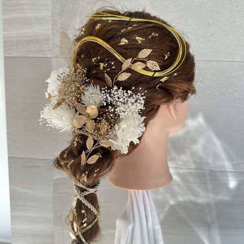 【送料無料キャンペーン】 ゴールド系髪飾りセット 成人式髪飾り 結婚式髪飾り 和装髪飾り 小物