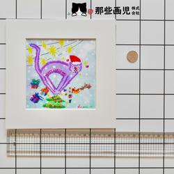クリスマスプリントイラスト 『てっぺんに立つ傷弓の猫』シリーズ 3枚目の画像