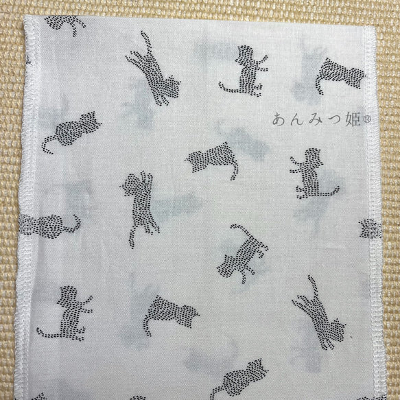 綿の半衿  点描ねこ 7枚目の画像