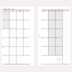 【バイブル/A5】2024 マンスリー　Ver.4　見開き1ヶ月　手帳リフィル 4枚目の画像