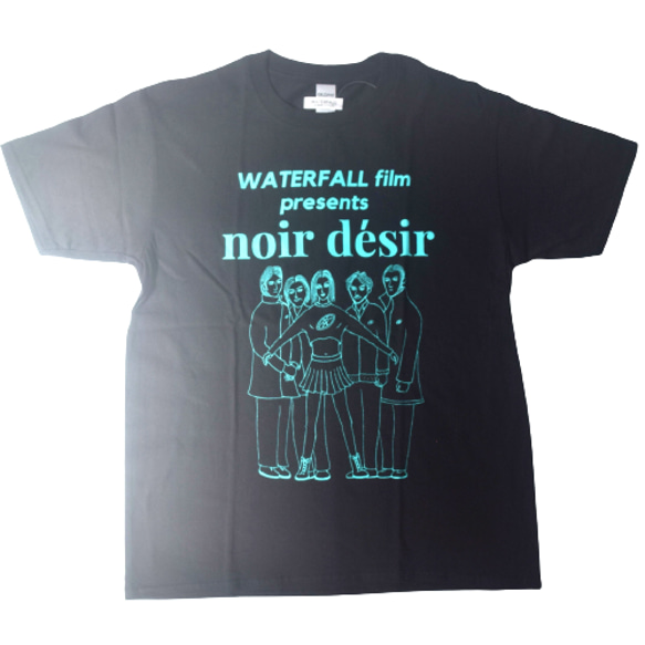 架空の フランス映画『Noir Desir ノワール・デジール』Tシャツ  ブラック　XLサイズ　WATERFALL 2枚目の画像