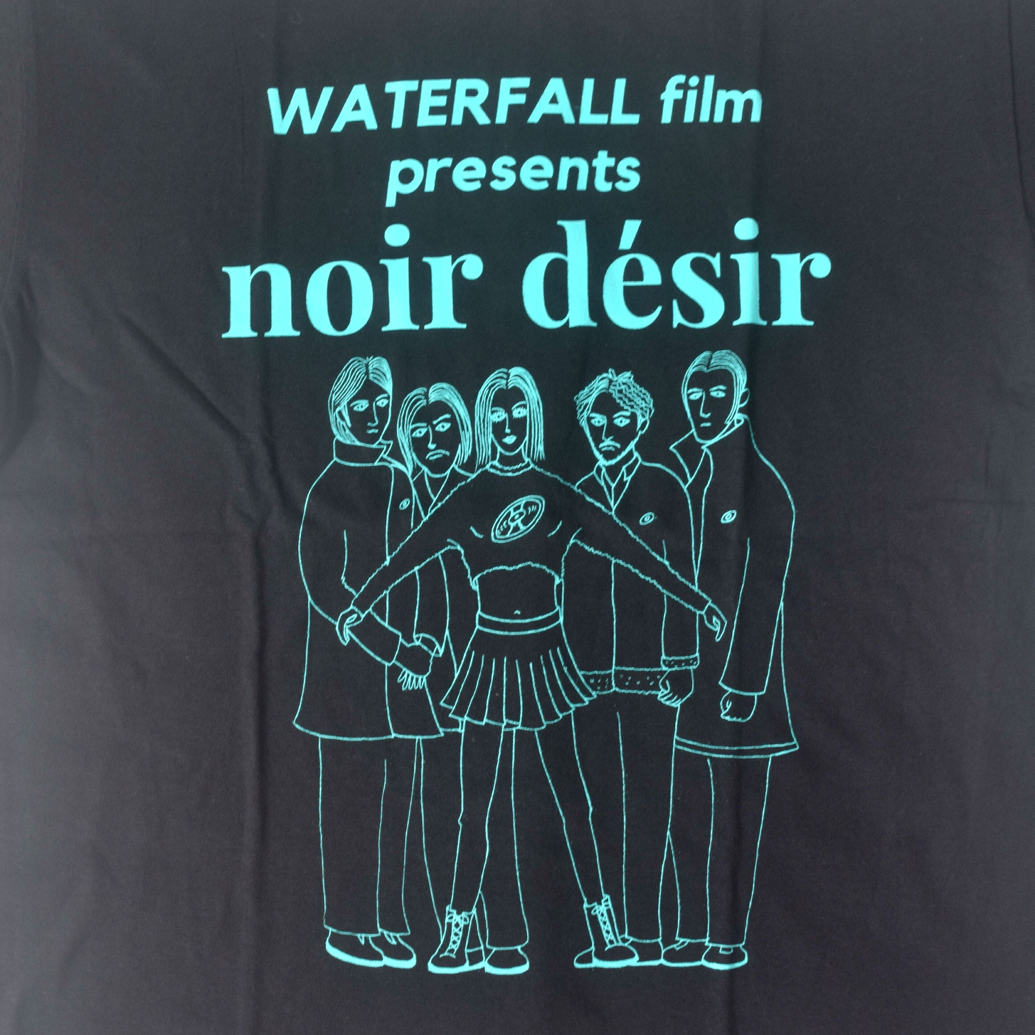 架空の フランス映画『Noir Desir ノワール・デジール』Tシャツ  ブラック　Sサイズ　WATERFALL