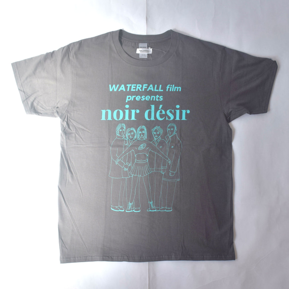 架空の フランス映画『Noir Desir ノワール・デジール』Tシャツ  チャコール　Lサイズ　WATERFALL 7枚目の画像