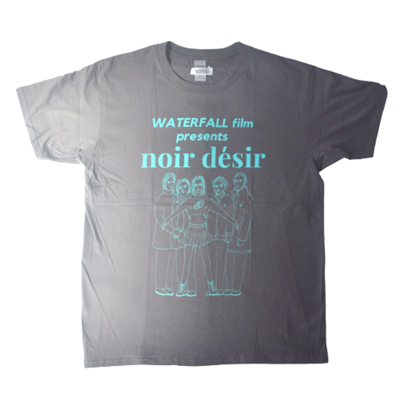 架空の フランス映画『Noir Desir ノワール・デジール』Tシャツ  チャコール　Lサイズ　WATERFALL 2枚目の画像