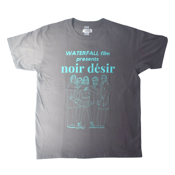 架空の フランス映画『Noir Desir ノワール・デジール』Tシャツ  チャコール　Sサイズ　WATERFALL 2枚目の画像