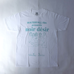 架空の フランス映画『Noir Desir ノワール・デジール』Tシャツ  ホワイト　Mサイズ　WATERFALL 7枚目の画像