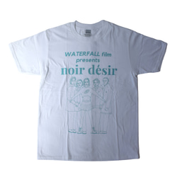 架空の フランス映画『Noir Desir ノワール・デジール』Tシャツ  ホワイト　Mサイズ　WATERFALL 2枚目の画像