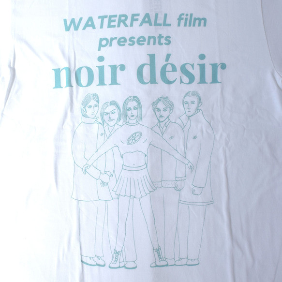 架空の フランス映画『Noir Desir ノワール・デジール』Tシャツ  ホワイト　Mサイズ　WATERFALL 3枚目の画像