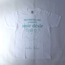 架空の フランス映画『Noir Desir ノワール・デジール』Tシャツ  ホワイト　Sサイズ　WATERFALL 6枚目の画像