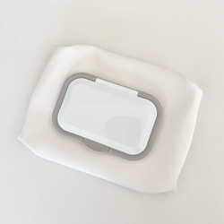 ❤︎ワンタッチタイプ‪‪❤︎‬おしりふきポーチ(white)おしりふきケース‬