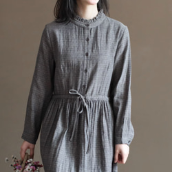 New秋色 100％コットンワンピース .綿ドレス　S-XL 11枚目の画像