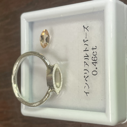 インペリアルトパーズ　マーキスカット　0.4ct　シルバーSV925リング 18枚目の画像