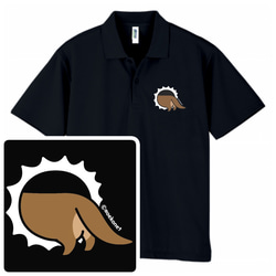 ボーダーによじ登る黒猫Tシャツ(大人〜子供サイズ)【全面プリント】 T