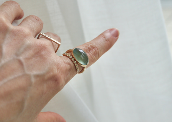 K10[人魚のmoss aquamarine]ring モスアクアマリン 10枚目の画像