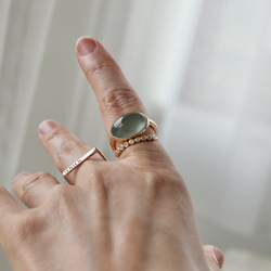 K10[人魚のmoss aquamarine]ring モスアクアマリン 7枚目の画像