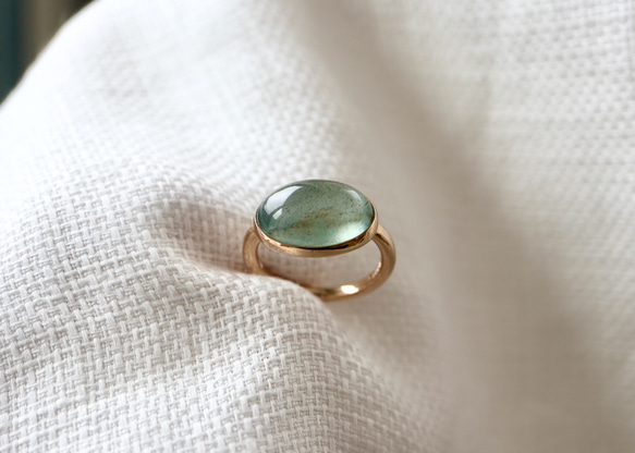 K10[人魚のmoss aquamarine]ring モスアクアマリン 4枚目の画像