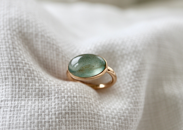 K10[人魚のmoss aquamarine]ring モスアクアマリン 6枚目の画像