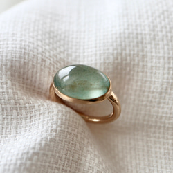 K10[人魚のmoss aquamarine]ring モスアクアマリン 2枚目の画像