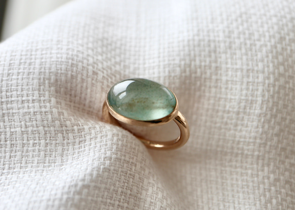 K10[人魚のmoss aquamarine]ring モスアクアマリン 2枚目の画像