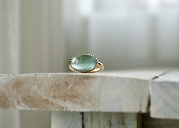 K10[人魚のmoss aquamarine]ring モスアクアマリン 8枚目の画像