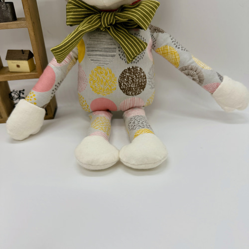 ねずみのぬいぐるみ 〜北欧ドットのねずみさん〜 ぬいぐるみ