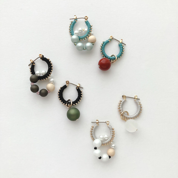 HOOP EARRING:「Snow」fog 2way 4枚目の画像