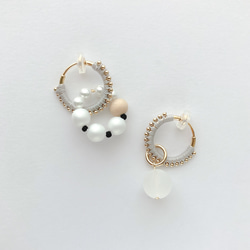 HOOP EARRING:「Snow」fog 2way 1枚目の画像