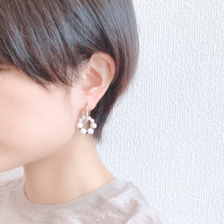 HOOP EARRING:「Snow」fog 2way 6枚目の画像