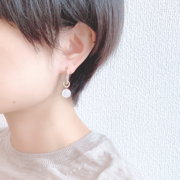 HOOP EARRING:「Snow」fog 2way 7枚目の画像