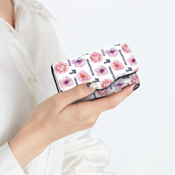 キーケース ケース フラワー 花柄 花 オシャレ かわいい 可愛い カード入れ スエード プレゼント ギフト レディース 6枚目の画像