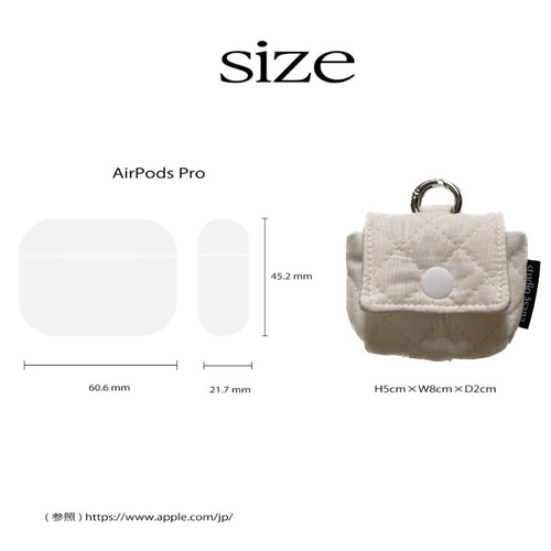 ブラック) キルトAirPods Proケース【充電ホールの有無を選択