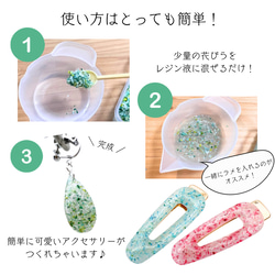 数量限定【 かすみそう 花びら 小分け 】 ドライフラワー 少量 ネイル 花材 レジン 材料 封入 素材 花素材 2枚目の画像