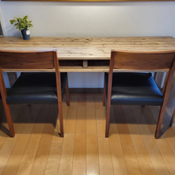 180 ダイニングテーブル ウォールナット 棚付き アンティーク