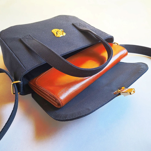 倉敷帆布のショルダーハンドバッグ〈chic〉 ショルダーバッグ