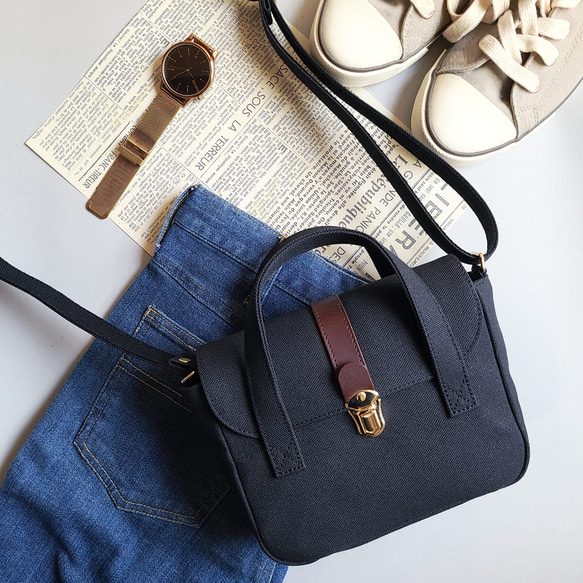 倉敷帆布のショルダーハンドバッグ〈chic〉 ショルダーバッグ
