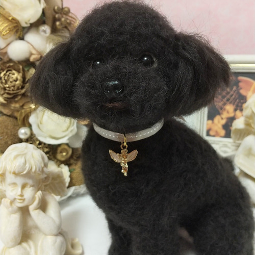 羊毛フェルト トイプードル ブラック トイプードルドール トイ