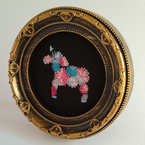 北欧の馬の刺繍フレーム その他インテリア雑貨 log 通販
