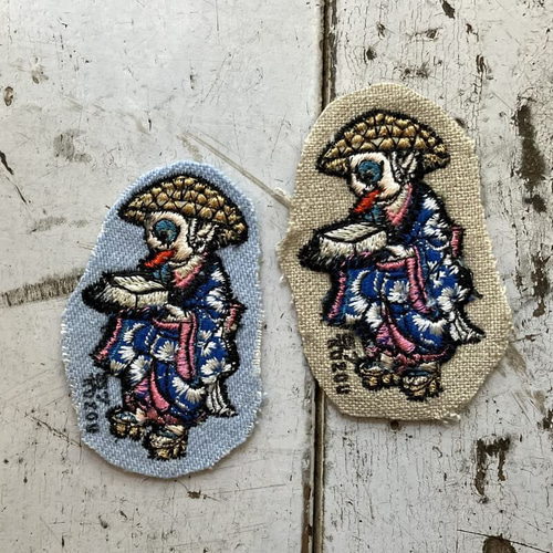 刺繍のあっぷりけ[たべる？豆腐小僧]浮世絵の妖怪 ワッペン
