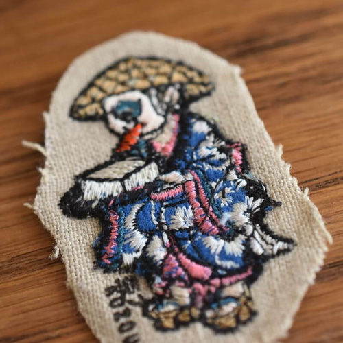 刺繍のあっぷりけ[たべる？豆腐小僧]浮世絵の妖怪 ワッペン