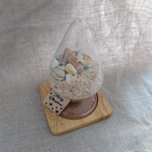 海を感じる硝子のツリー シーグラス雑貨