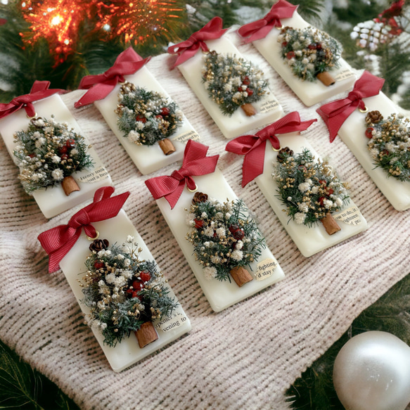 クリスマスギフト♫ アロマワックスサシェ / ドライフラワーの