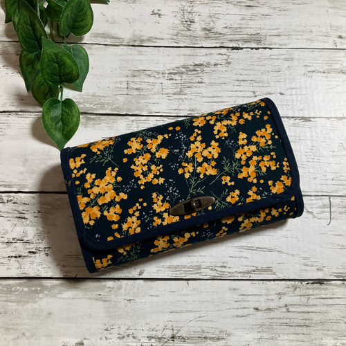 ハンドメイド 長財布 お財布バッグ やりくり財布 マスク入れ
