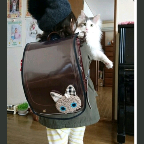 猫耳 ランドセルカバー(収納付き) - minne Proxy Shopping with